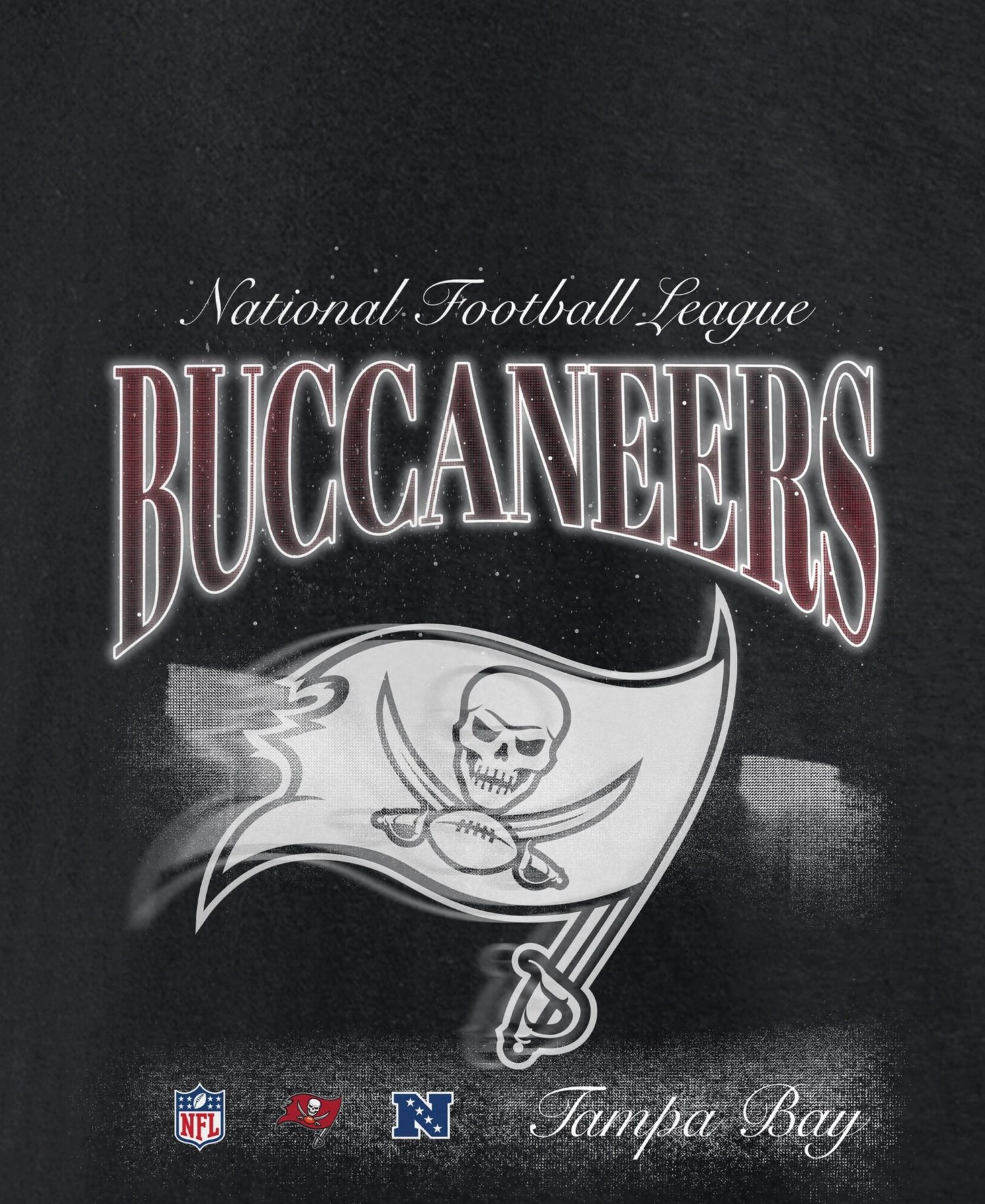 Men's Black Tampa Bay Buccaneers Nightfall Long Sleeve Fleece Hoodie