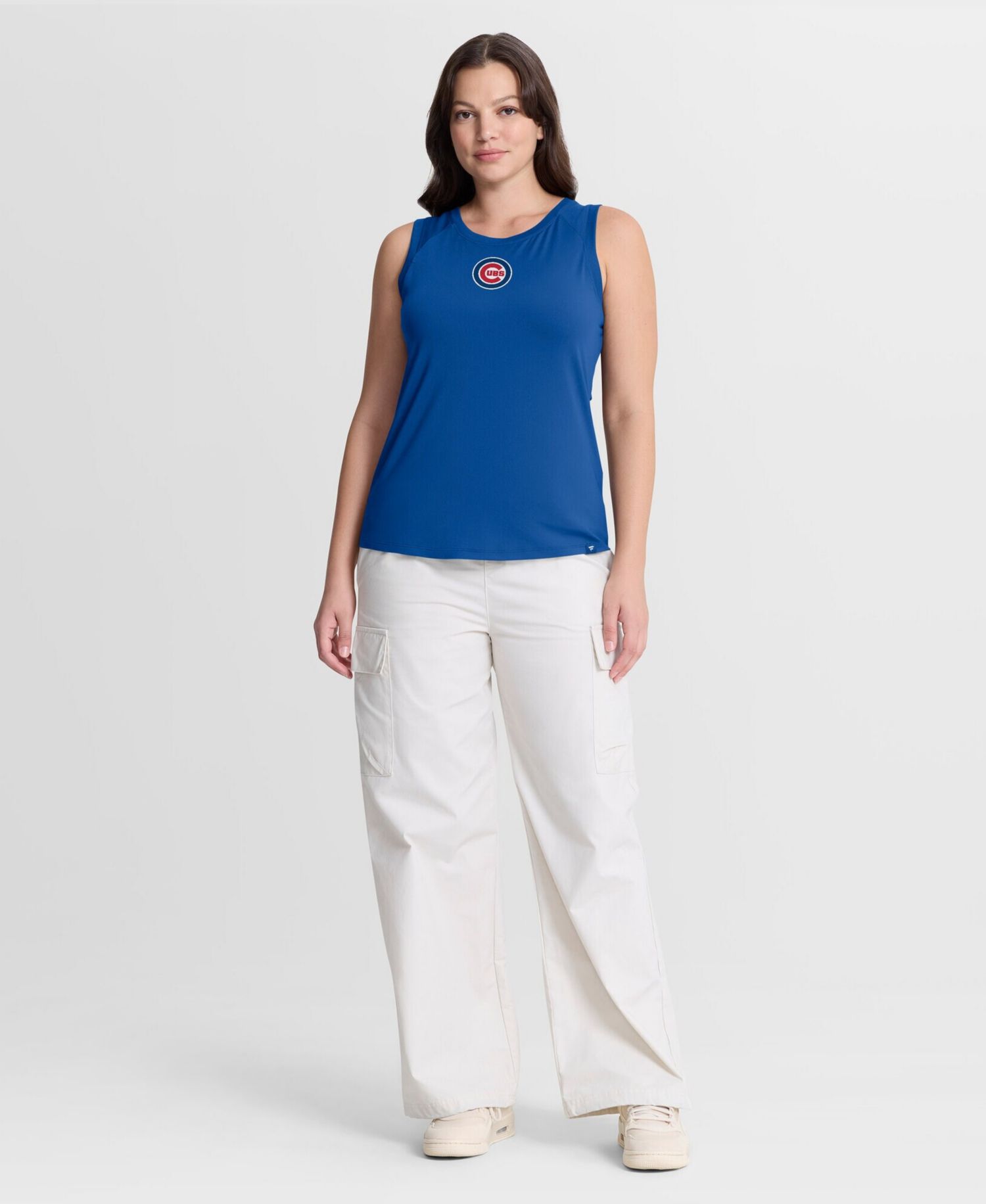 Women's Chicago Cubs Draped Mesh-Back Tank Top