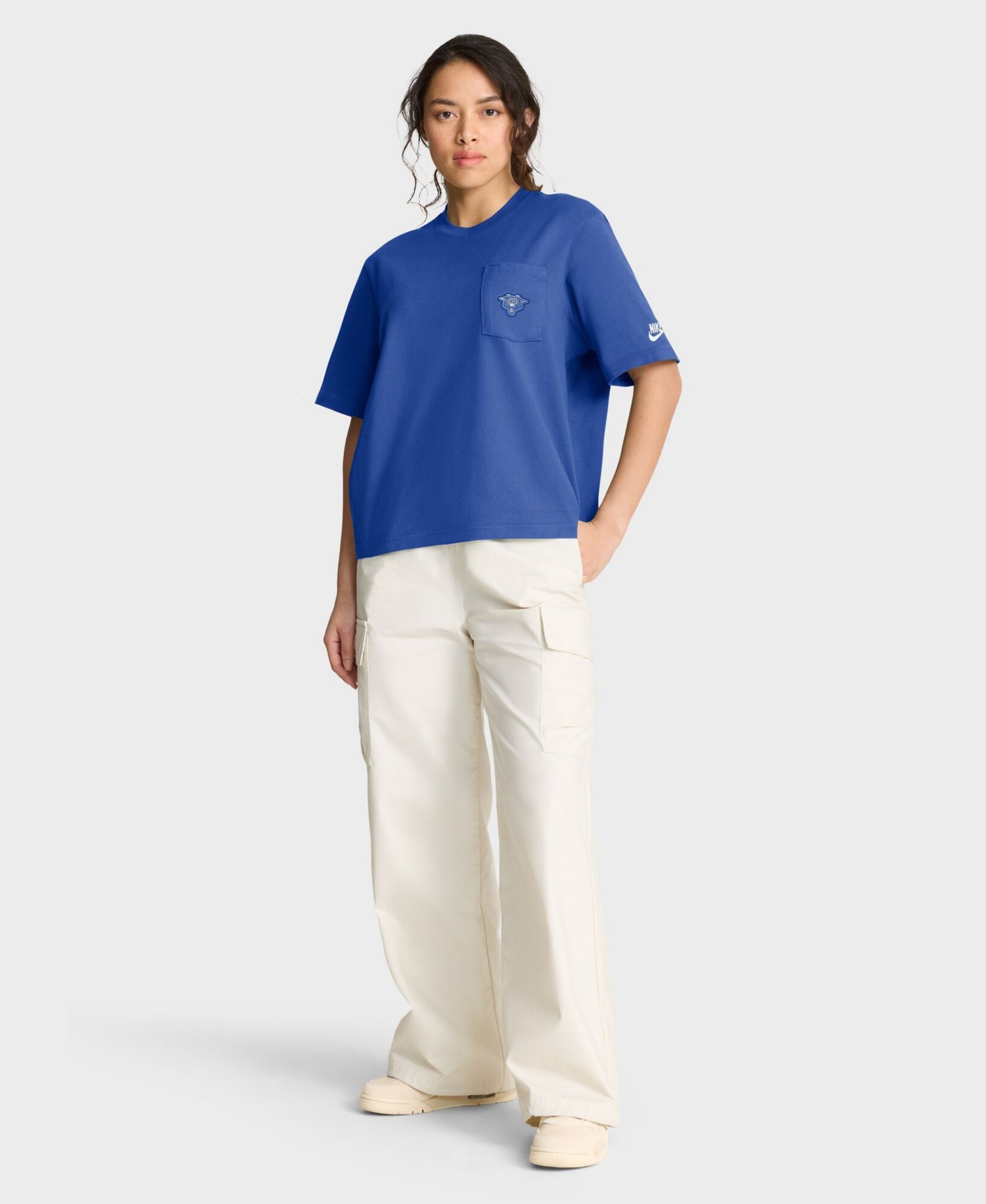 Women's Royal Kentucky Wildcats Legacy Pocket Boxy T-Shirt