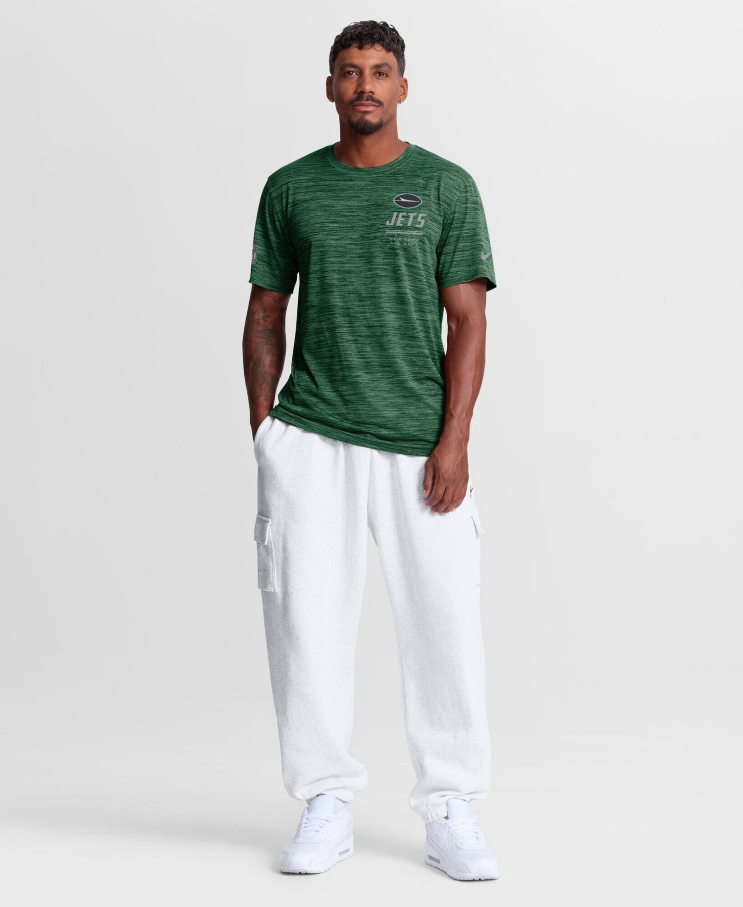 Men's Green New York Jets Sideline Double Covered Dri-FIT Velocity T-Shirt