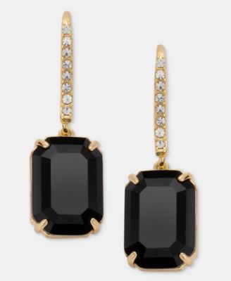 Rectangular Stone Drop Earrings