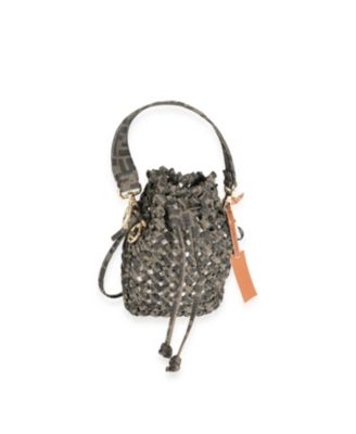 Brown Jacquard Interlace Canvas Mini Mon Tresor