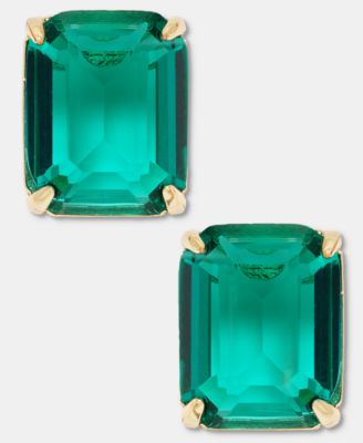 Rectangular Stone Stud Earrings