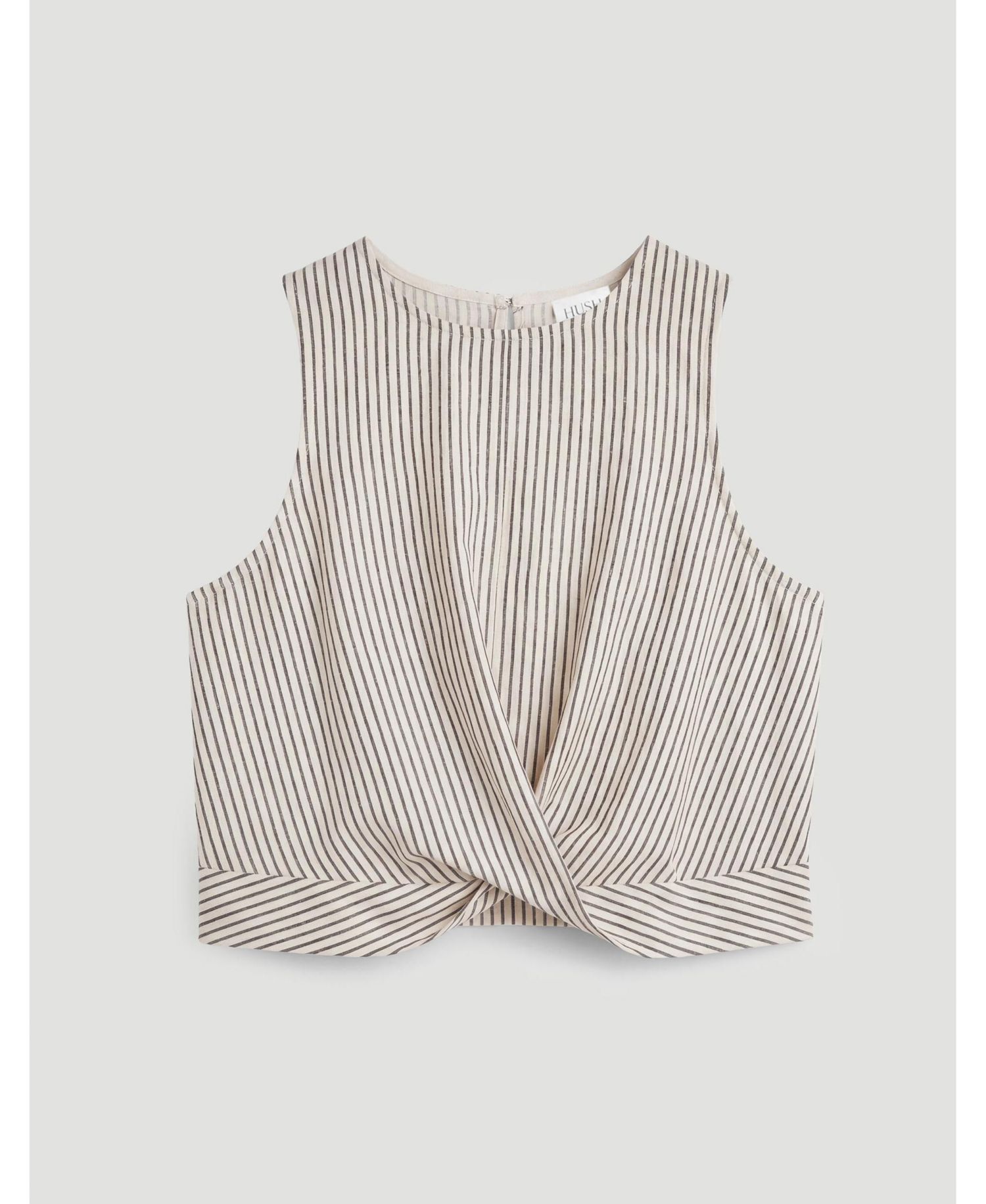 Women's Sleeveless Front Knot Crop Top