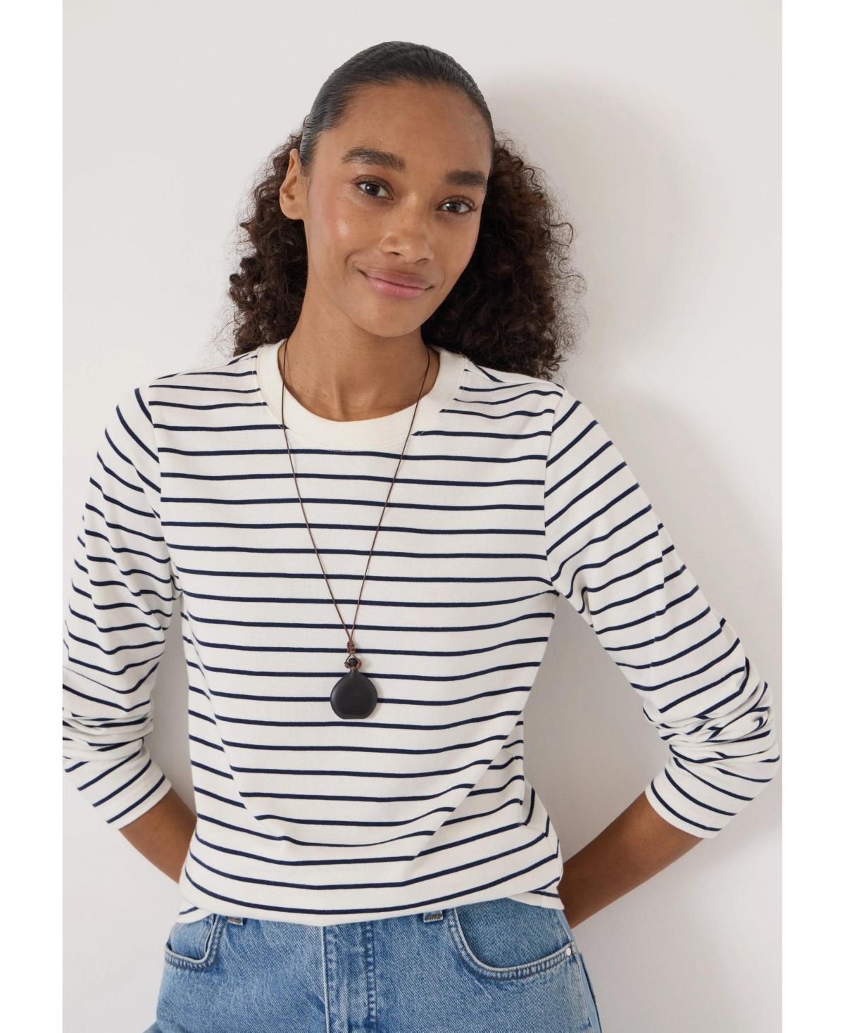 Hush Women's Mia Stripe Slim Long Sleeve Top