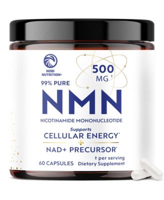 NMN Supplement 500mg, Pure Nicotinamide Mononucleotide for Cellular Energy, Longevity, Repair, and Healthy Aging Support 60 Count