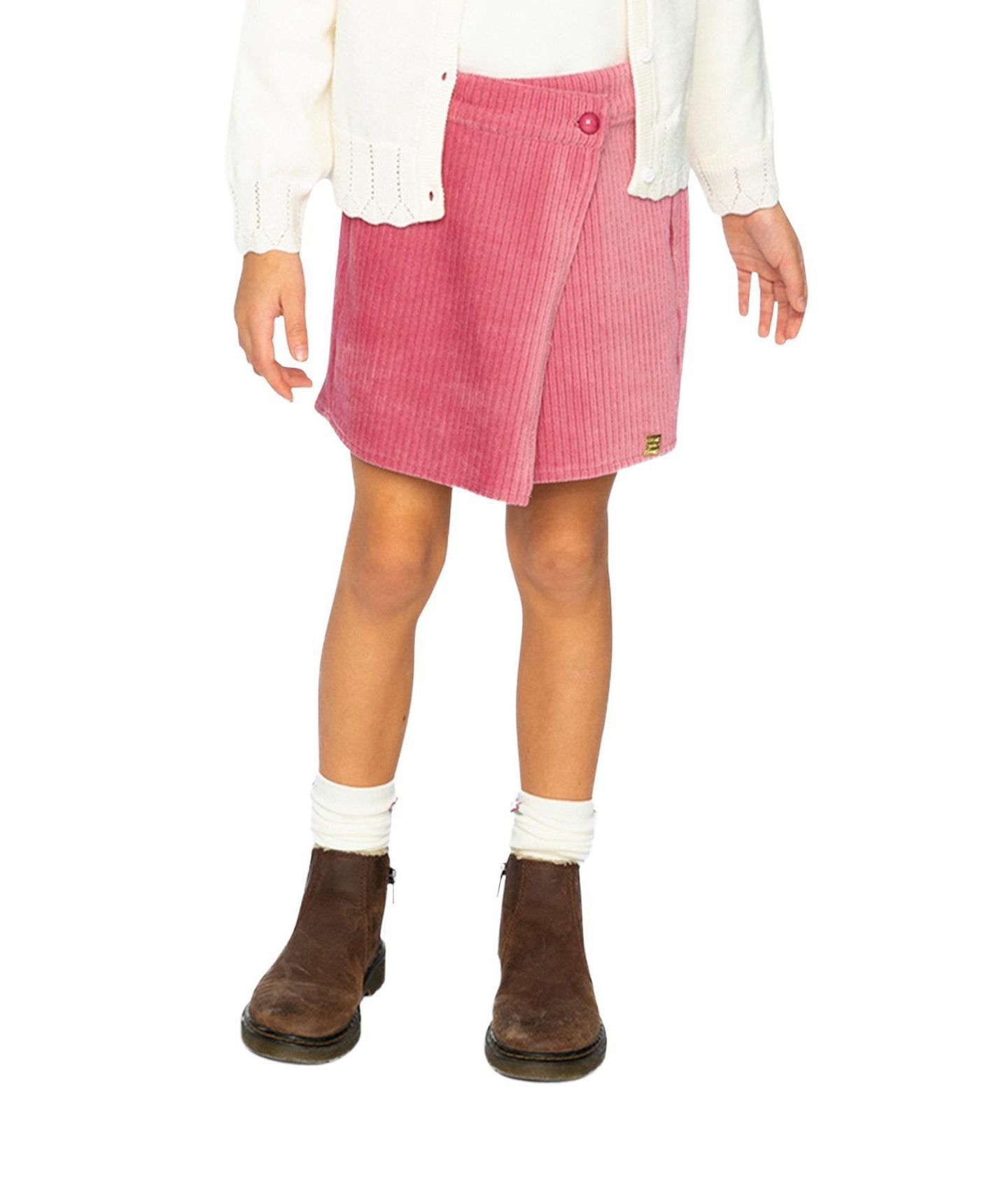 Юбка Deux par Deux (size 2T to 5T) Corduroy Skirt Raspberry для девочек-малышей, цвет: Малиновый розовый — фото 2