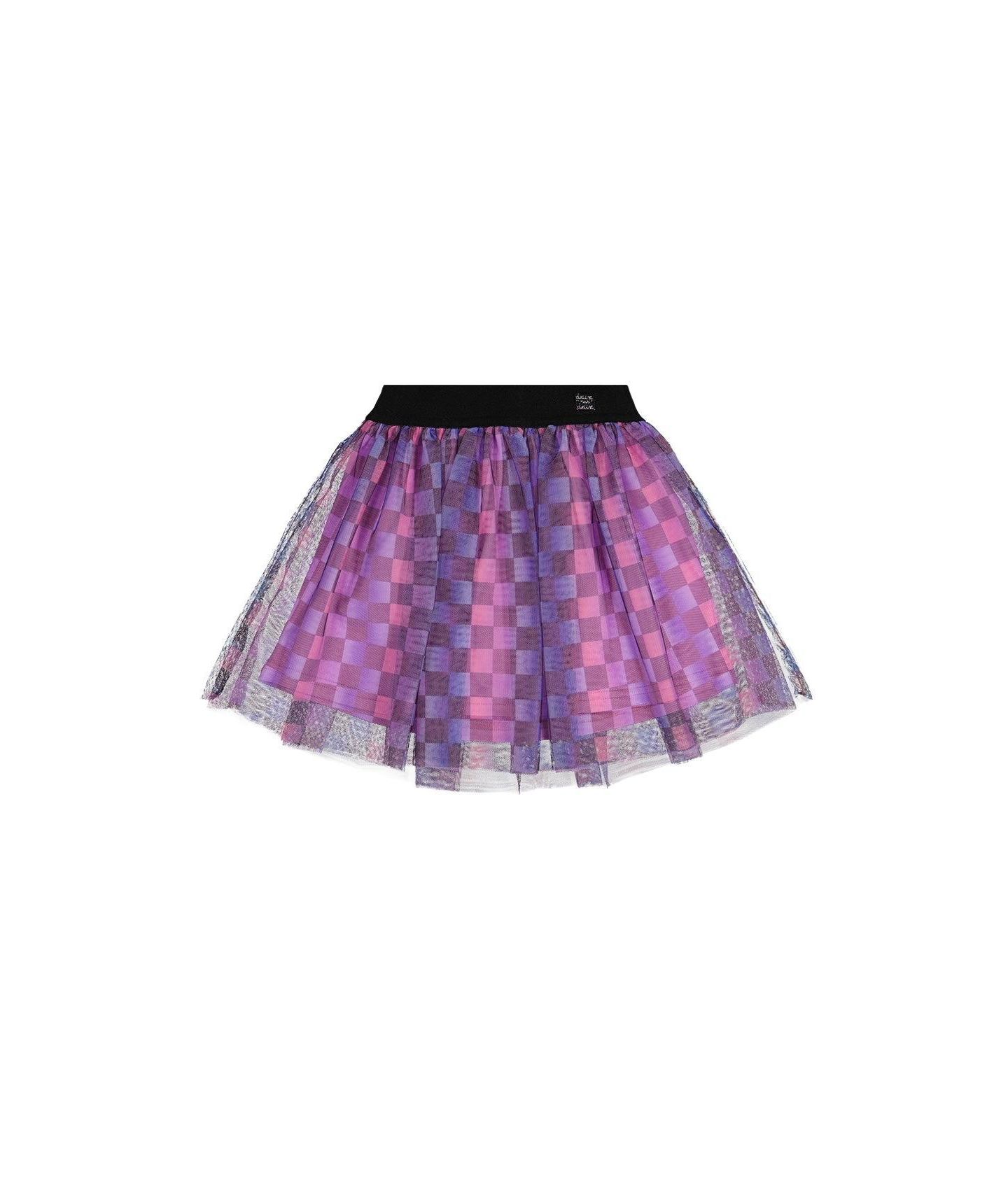 Юбка Deux par Deux (size 2T to 5T)Skirt Checkered для девочек-малышей, цвет: Чёрный с принтом — фото 1