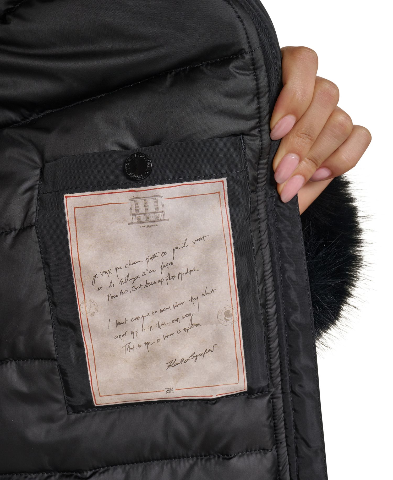 Women's Faux-Fur Trim Cuff and Hood Belted Puffer Jacket