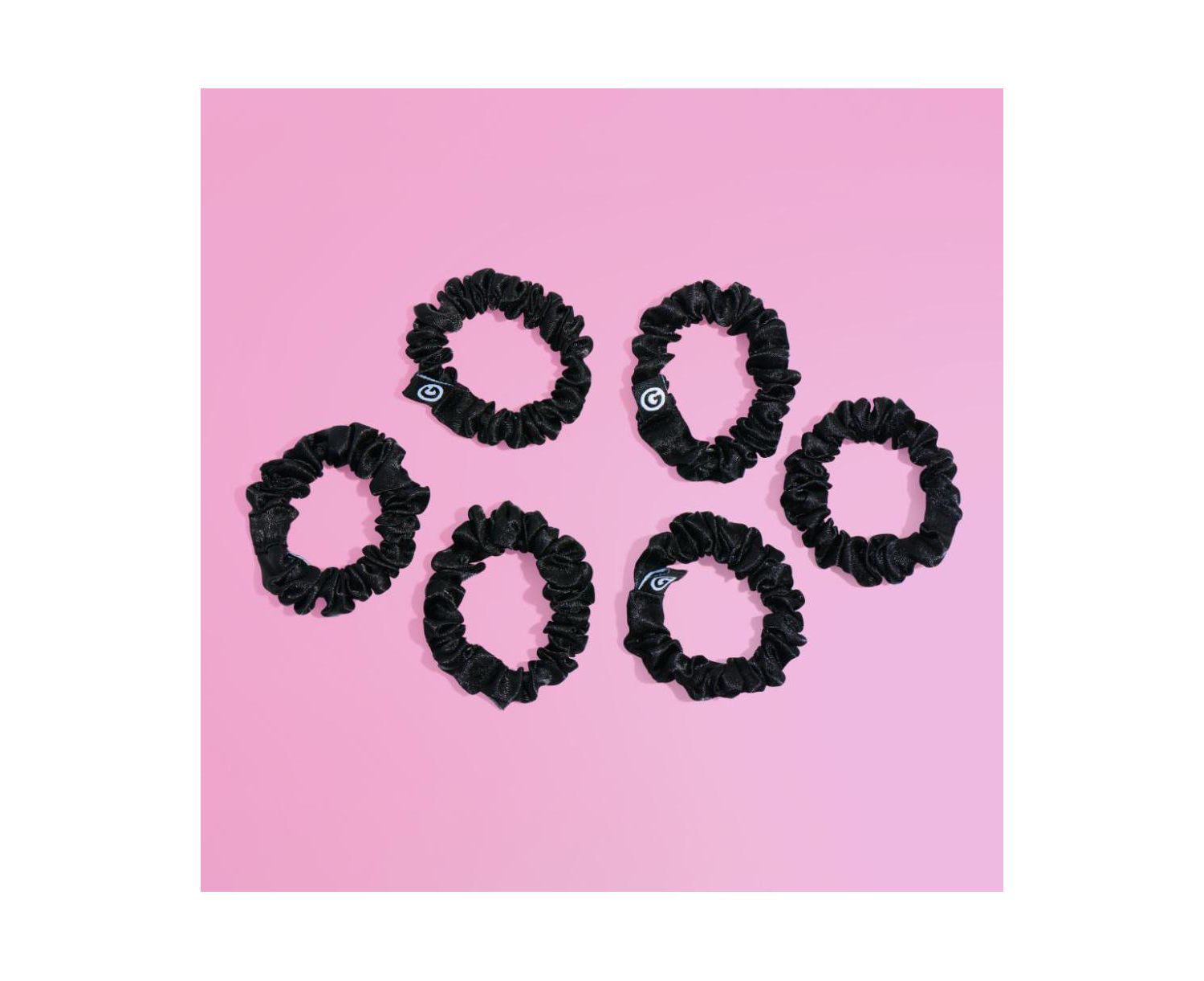 Slim Satin Hair Scrunchies Soft, No Breakage Scrunchies Perfect for Fine Hair and Bedtime Wear 6 Pack