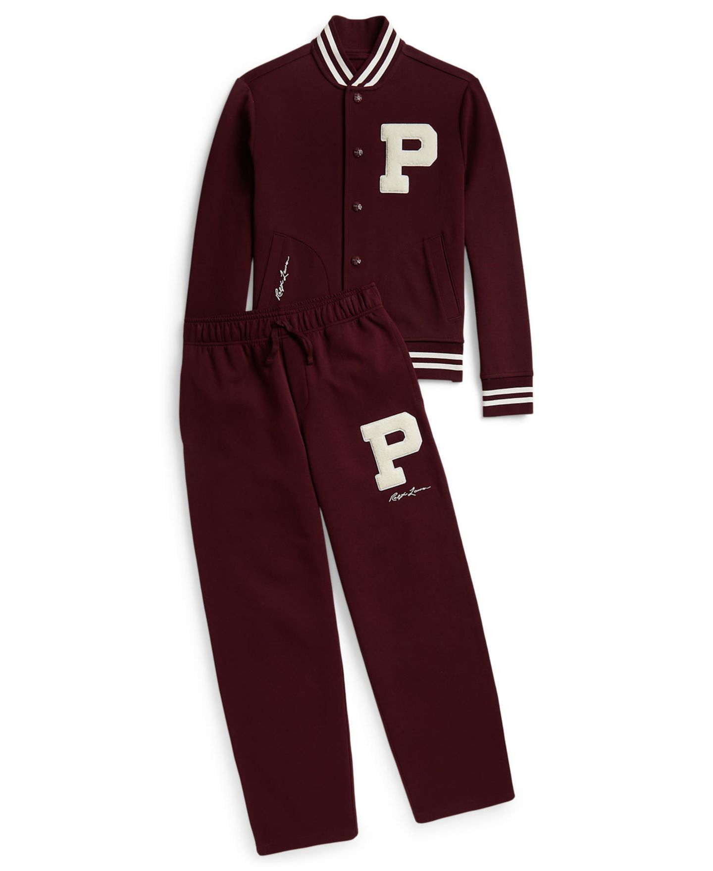 Брюки Polo Ralph Lauren Double-Knit Track для мальчиков, цвет: Насыщенный рубиновый — фото 4