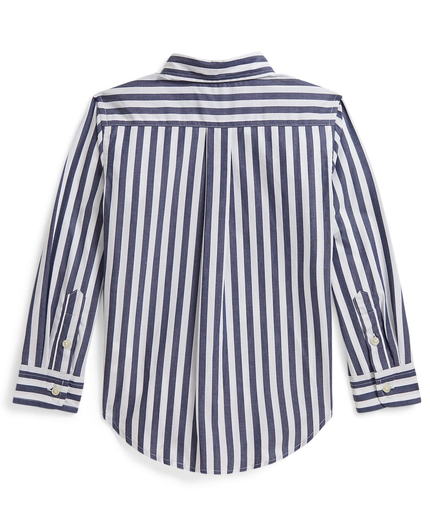Boys' 2T-7 Striped Cotton Poplin Shirt