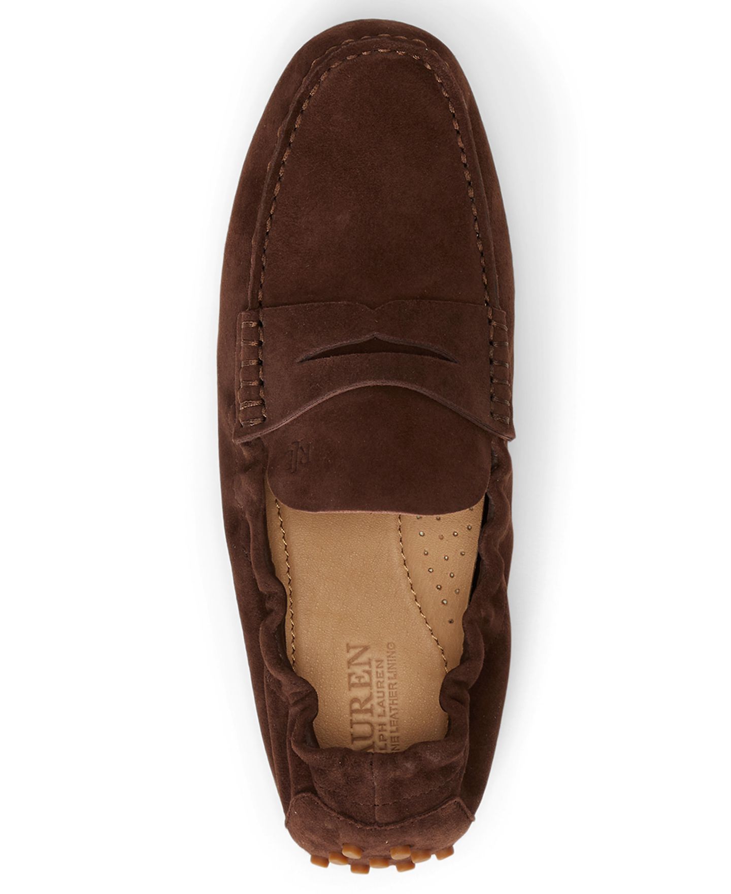 Женские туфли Lauren Ralph Lauren Wynnie Driver Slip-On, цвет: Каштановый коричневый замшевый — фото 4