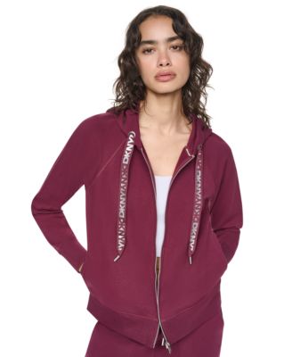 Women's Two-Tone Zip-Front Long-Sleeve Hoodie