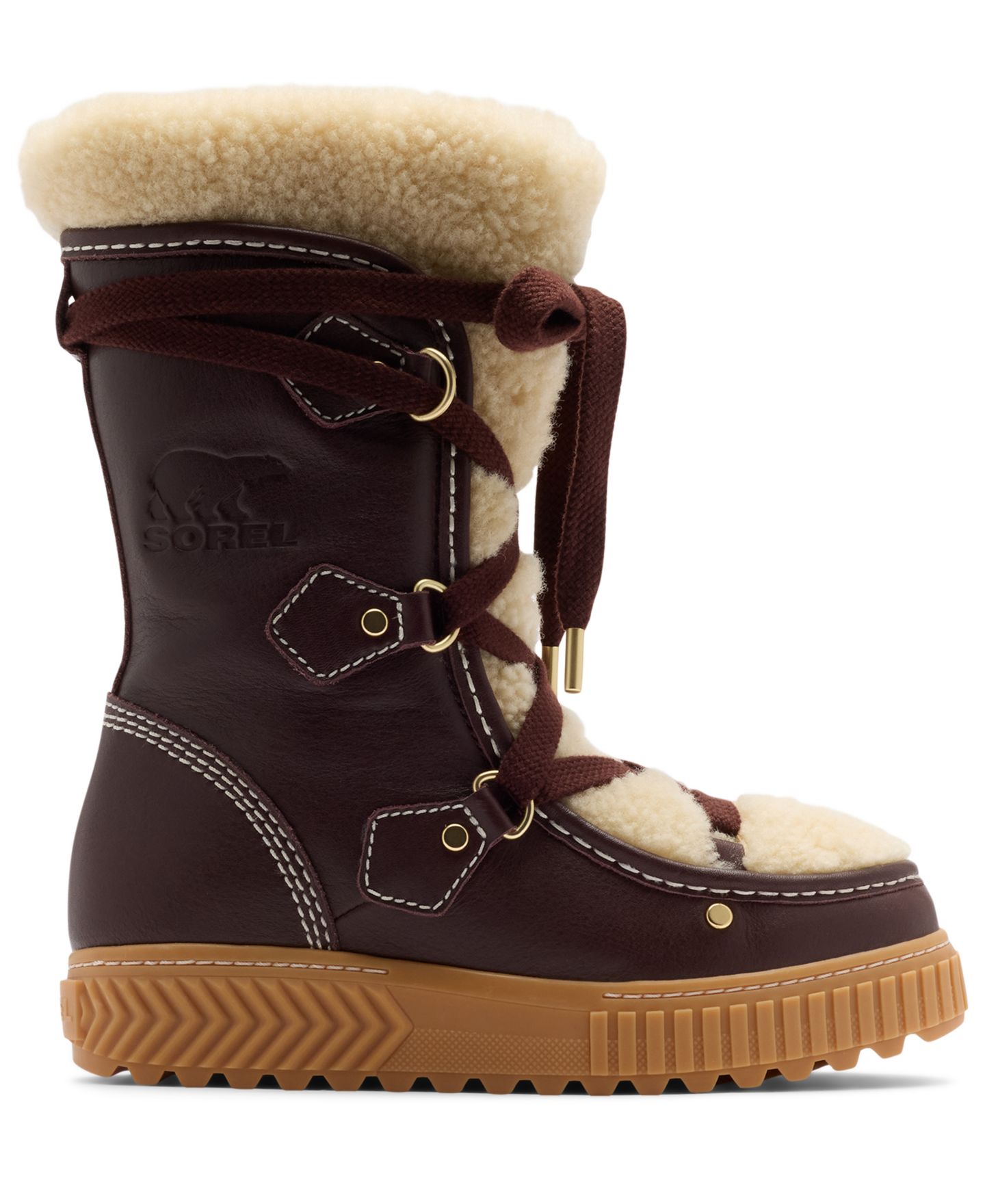 Женские ботинки Sorel Ona Ave Alpine LX Tall, цвет: Красный / Карамельный — фото 2