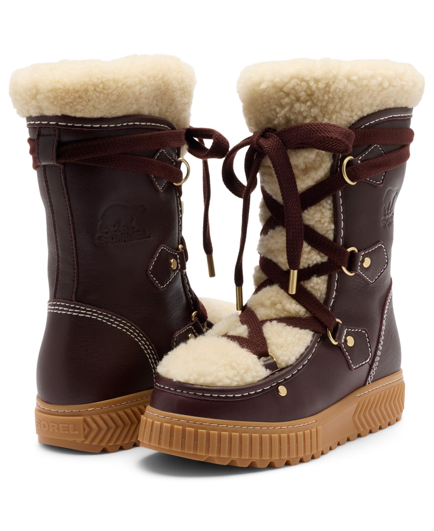 Женские ботинки Sorel Ona Ave Alpine LX Tall, цвет: Красный / Карамельный — фото 12