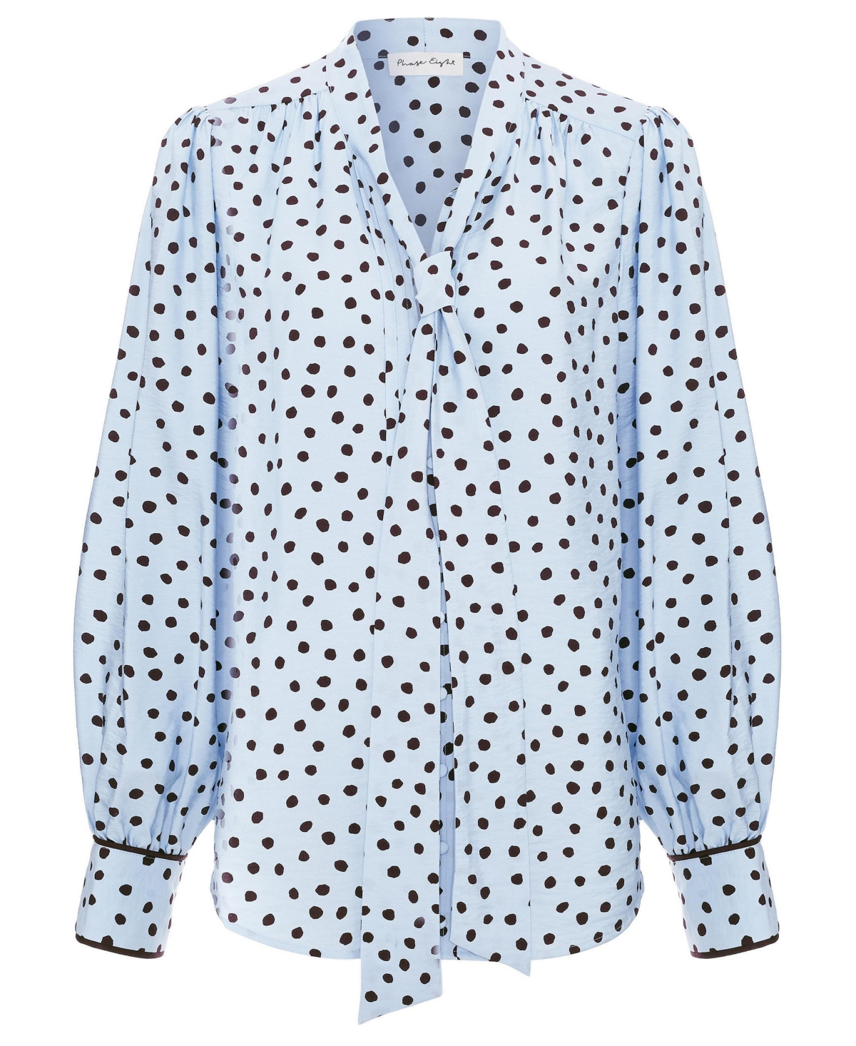 Phase Eight Women's Tie Neck Polka Dot Blouse