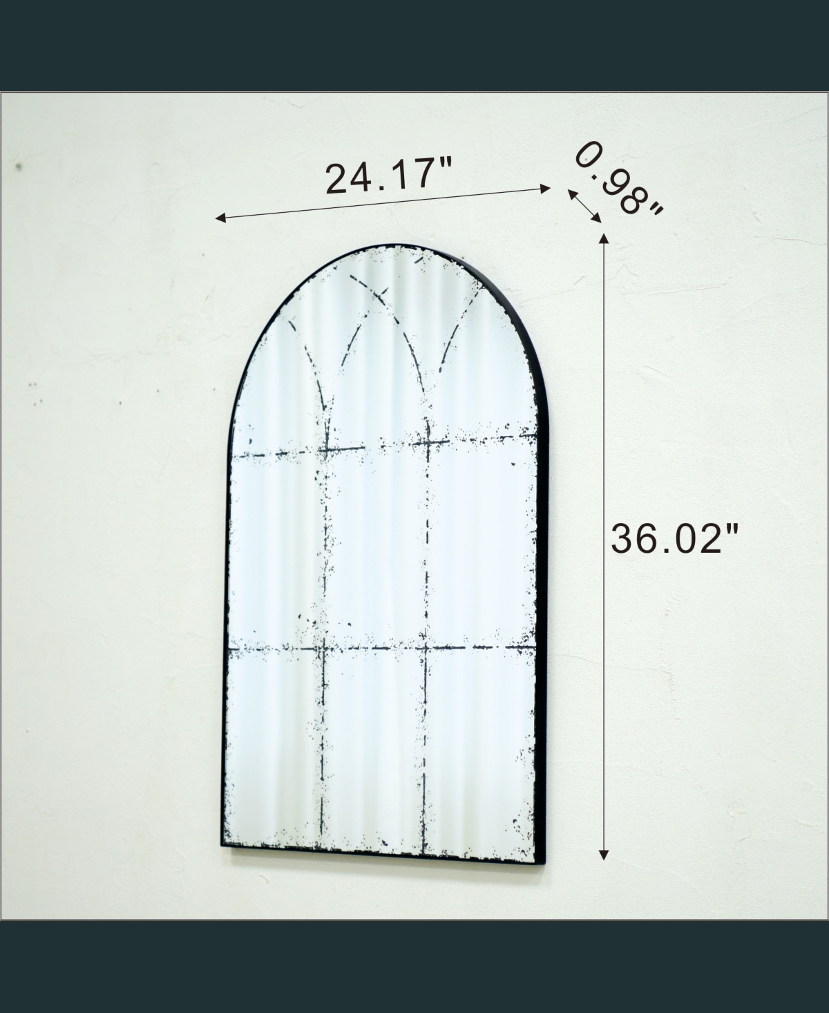 Busdays Wall Mount Semi Circle Mirror Versatile Decor for Bedroom Living Room Dining Room Fireplace Foyer