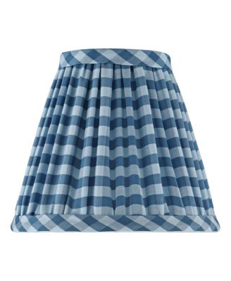 Gingham Plaid Pleated Cotton Clip-On Empire Shade (3x6x5)