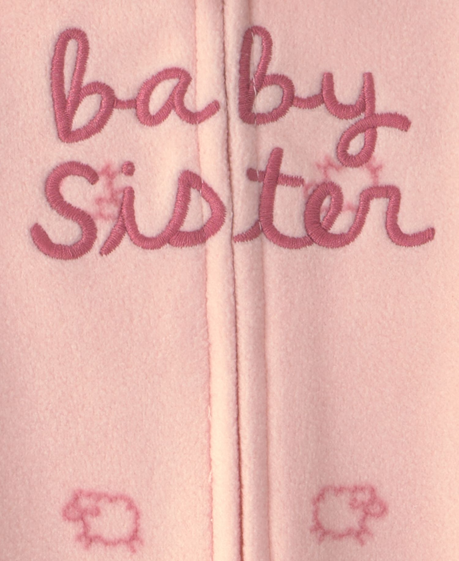 Baby Girls' Baby Sister Fleece 2-Way Zip Sleep & Play