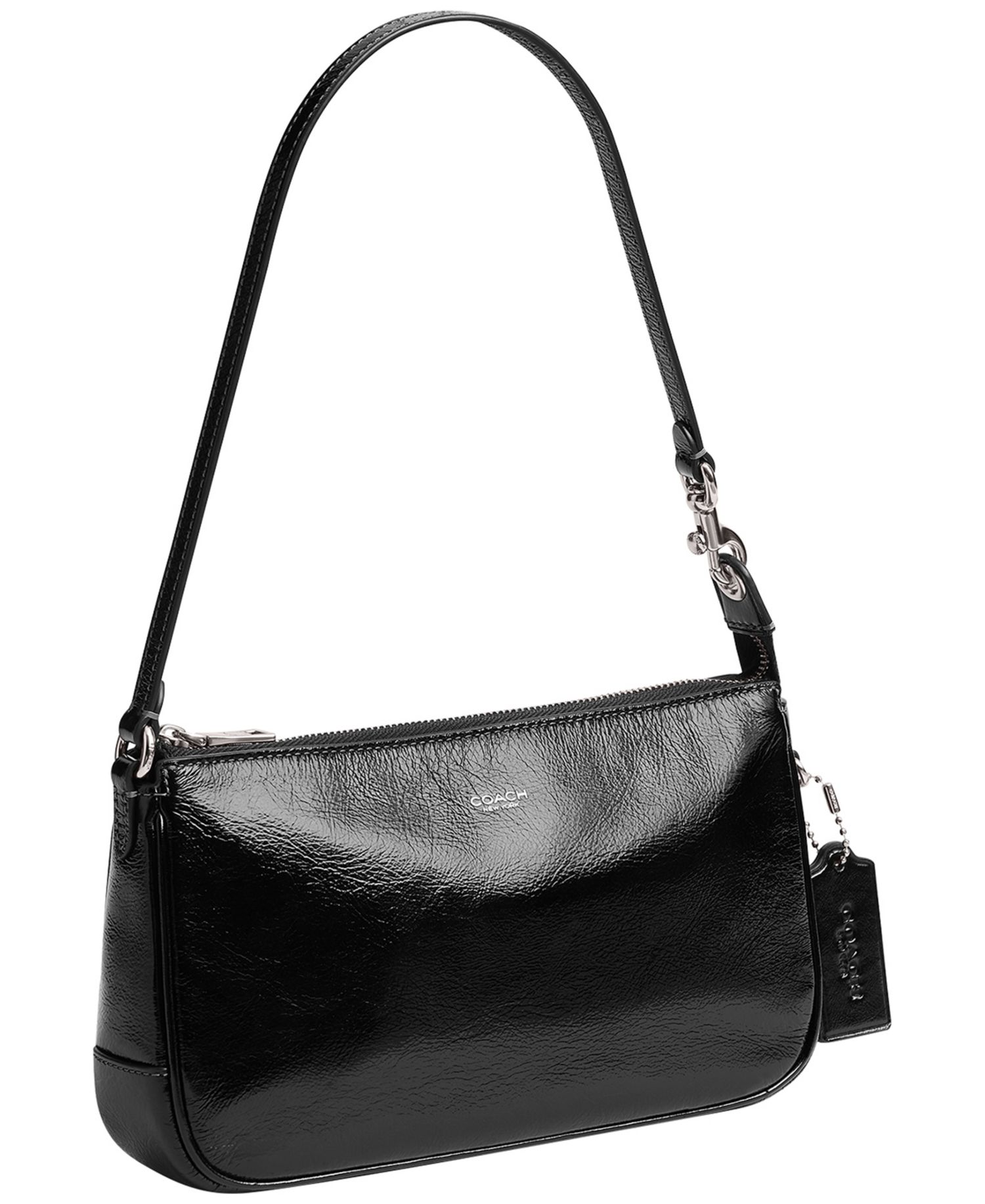Plaza Small Glazed Leather Shoulder Bag