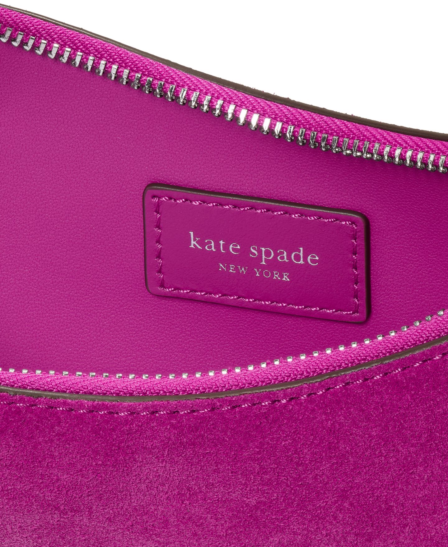 Женские сумки kate spade new york Duo Small Suede Shoulder, цвет: Свекольный — фото 5