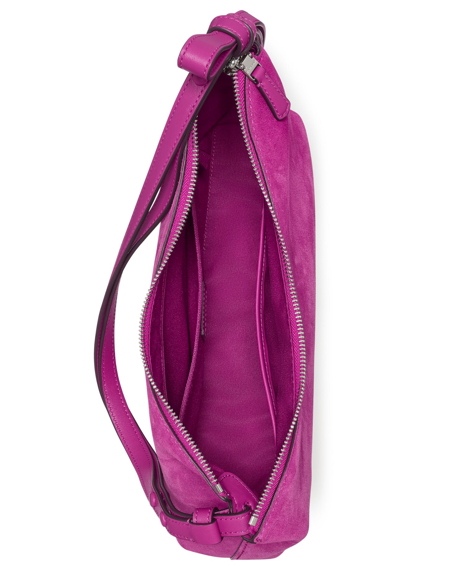 Loop Medium Suede Shoulder Bag