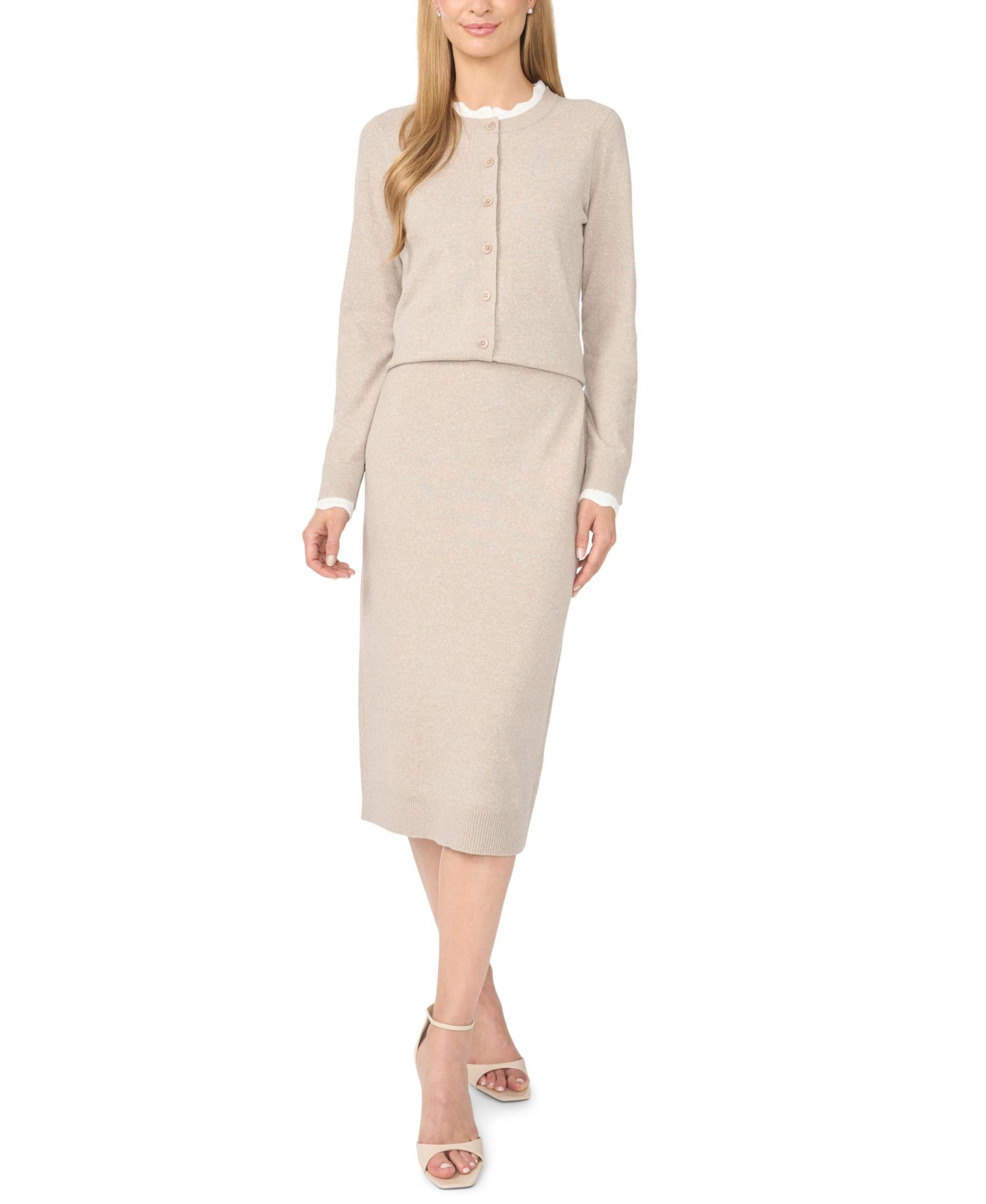 Women's Pull-On Pencil Knit Midi Skirt