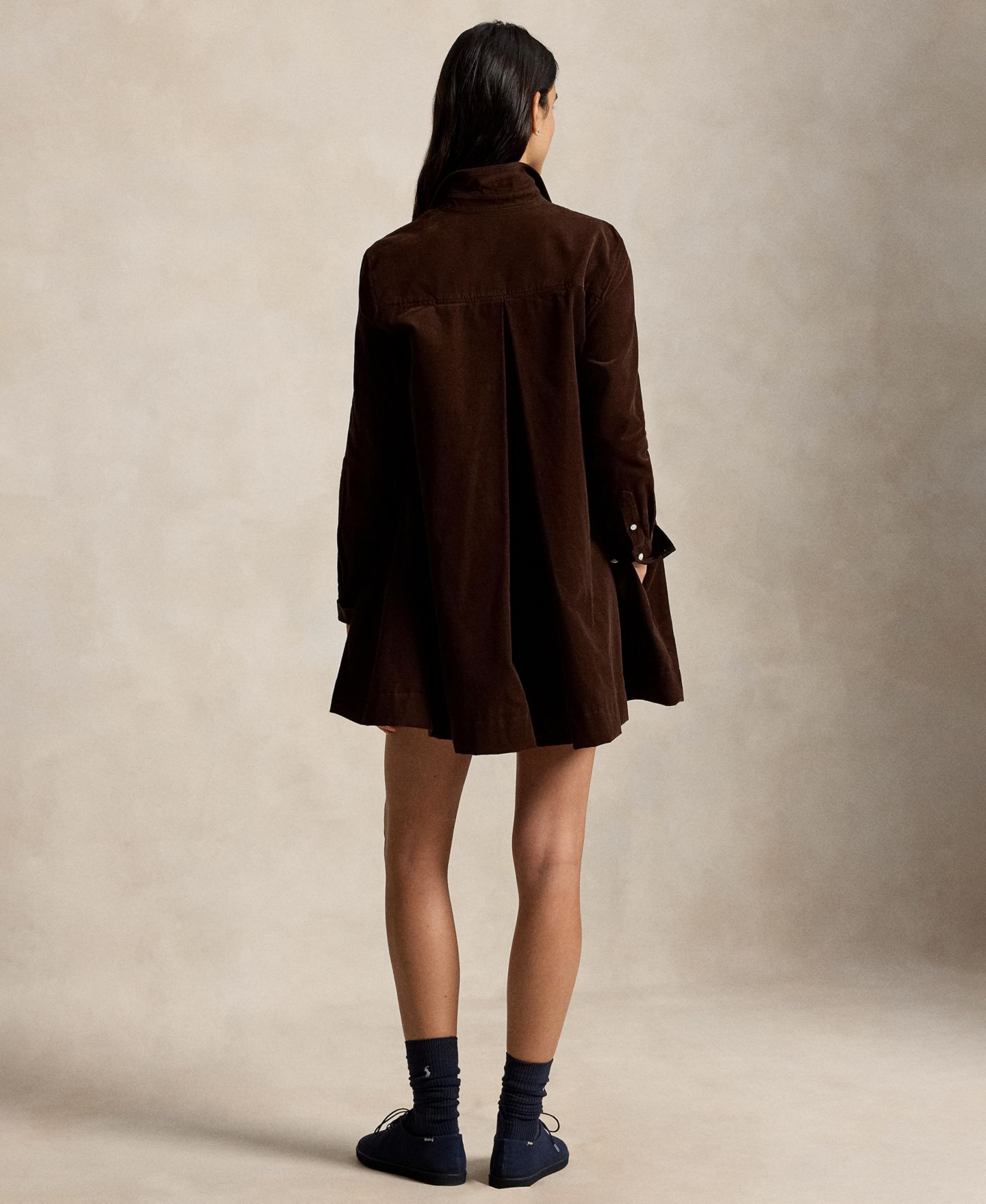 Женское платье Polo Ralph Lauren Corduroy Pleated Shirt Dress, цвет: Коричневый — фото 4