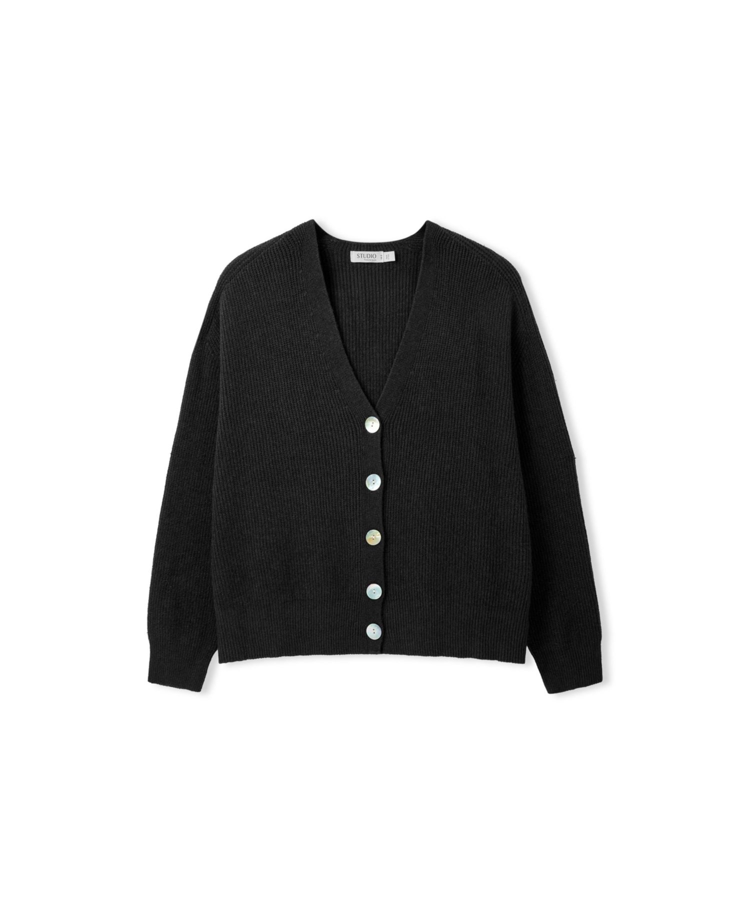 Women's Slouchy Ribbed V-Neck Cardigan