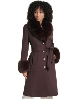 Women's Single-Breasted Long Wool-Blend Coat, Created for Macy's