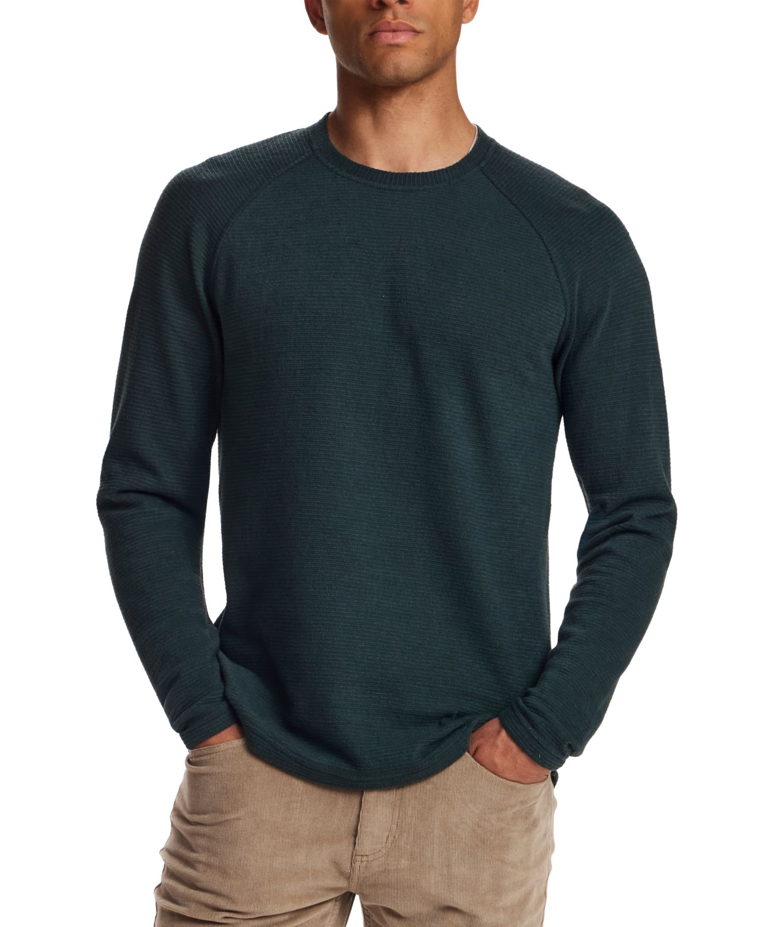 Men's Ribbed Raglan Crewneck T-Shirt