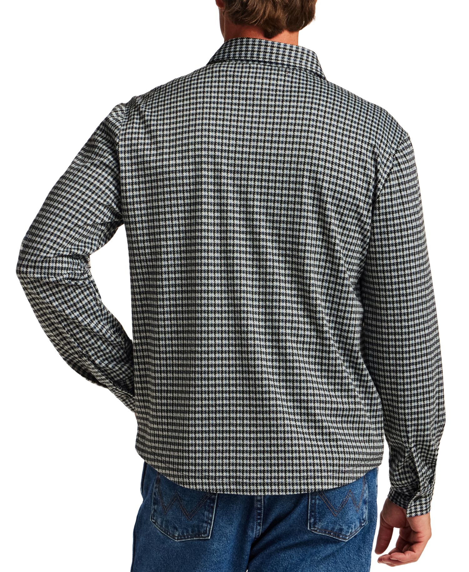 Men's Knit Check Long-Sleeve Shirt
