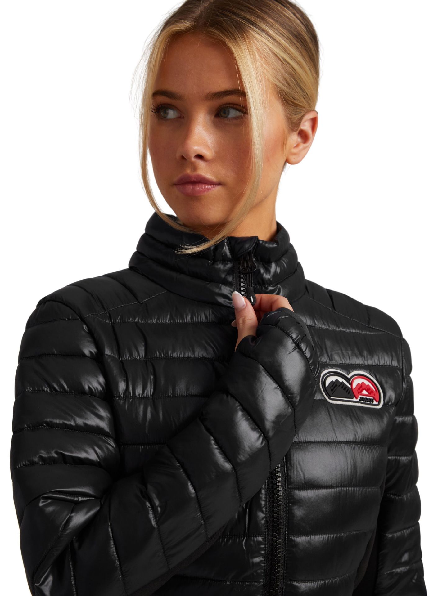 Женская куртка JACK1T Short Funnel-Neck Puffer, цвет: Чёрный — фото 8