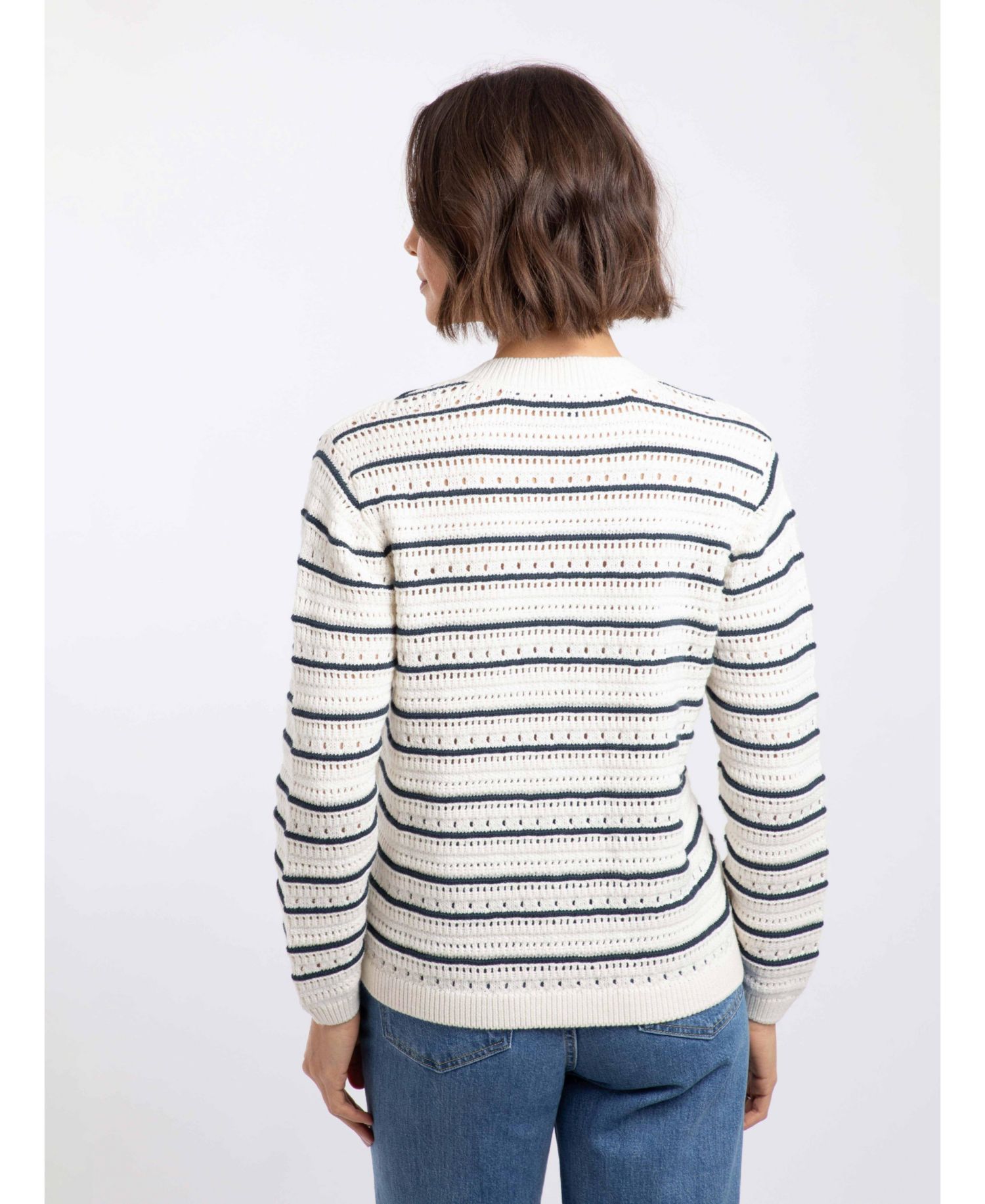 Women's Romilly Pointelle-Knit Striped Cardigan