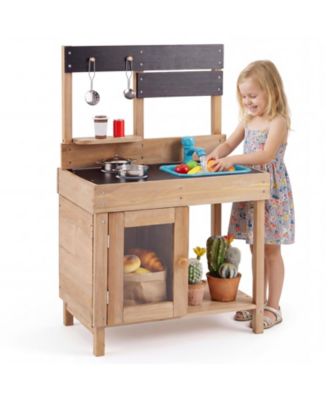 Outdoor Wooden Mud Kitchen, Ages 3+