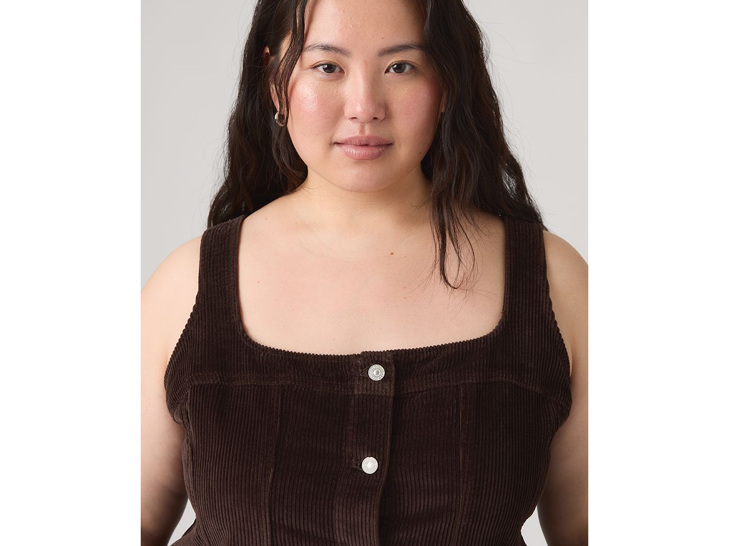 Женское платье Levi's Plus Size Audra Square Neck Mini Tank Dress, цвет: Java — фото 3