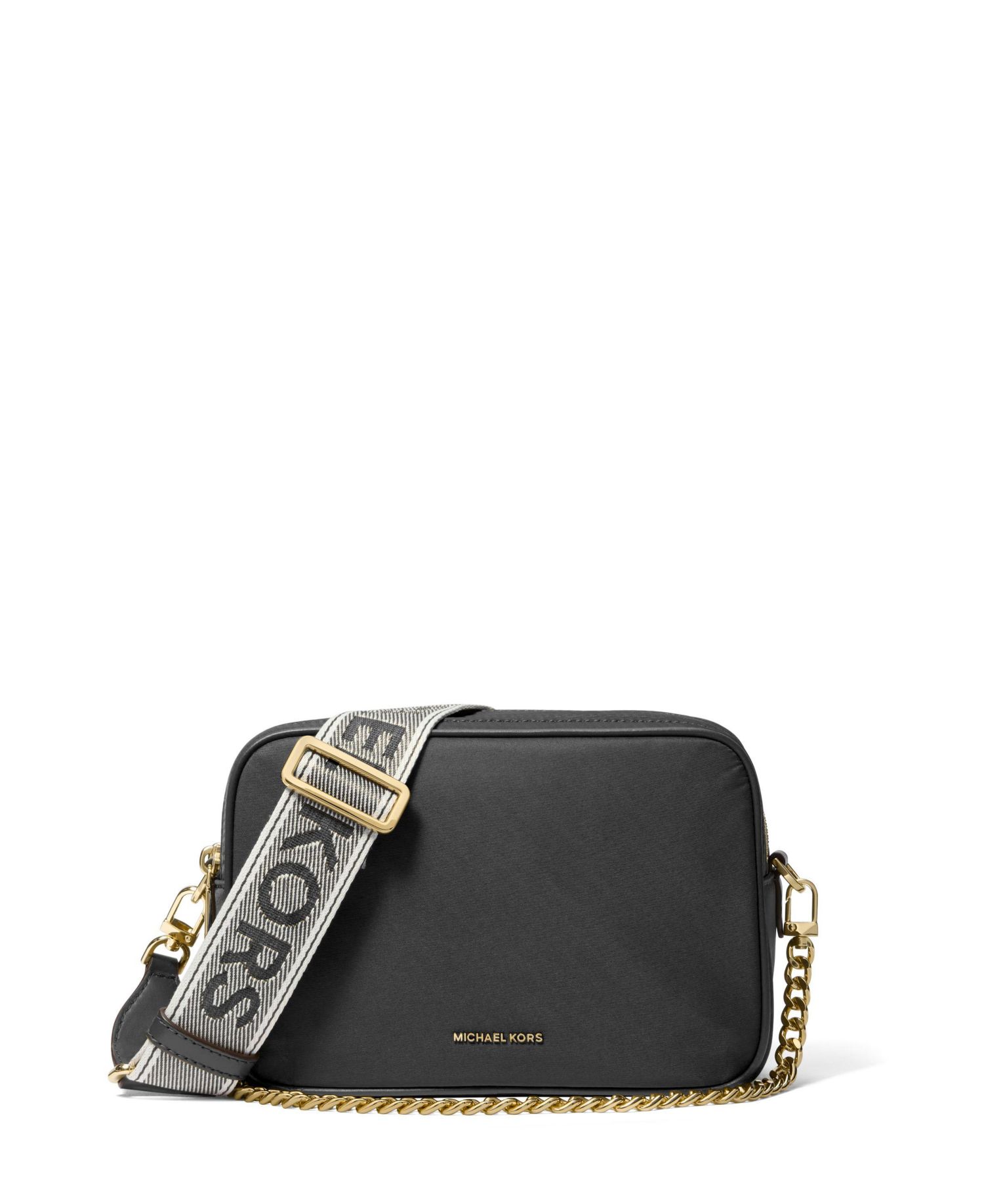 Michael Kors Bryant Medium Double Zipper Chain Camera Crossbody Handbag