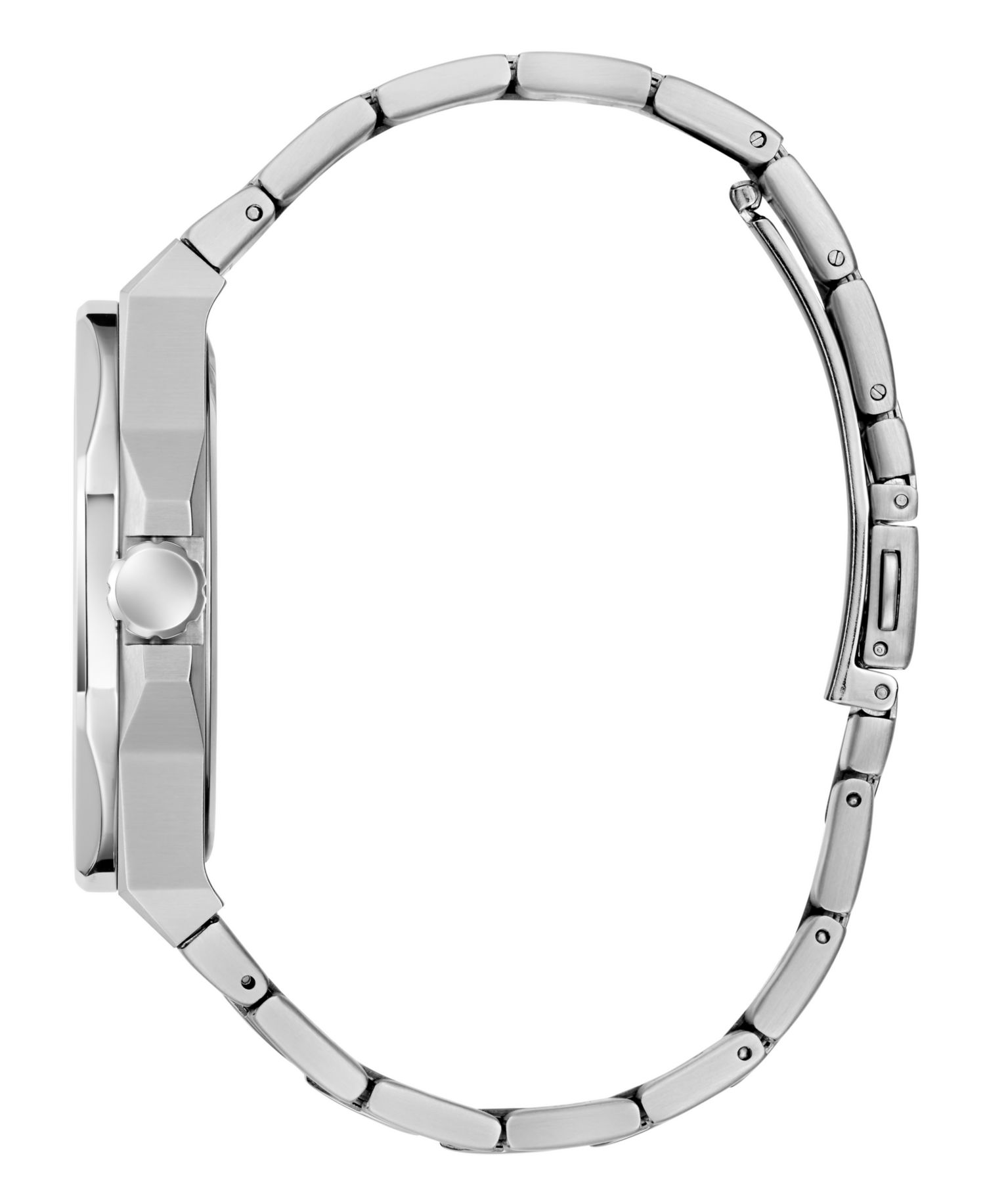 Men's Quartz Silver-Tone Stainless Steel Watch 42mm
