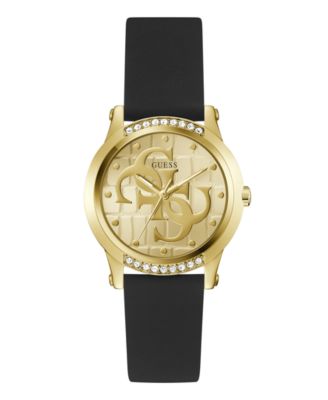 Women's Quartz Black Silicone Watch 36mm