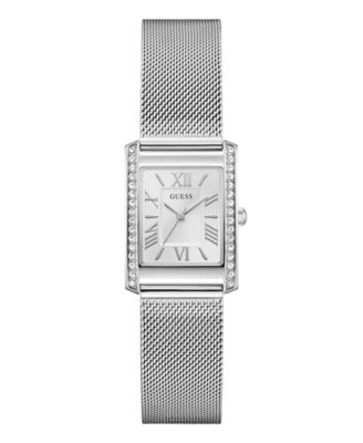 Women's Quartz Silver-Tone Steel Mesh Watch 25mm x 23mm