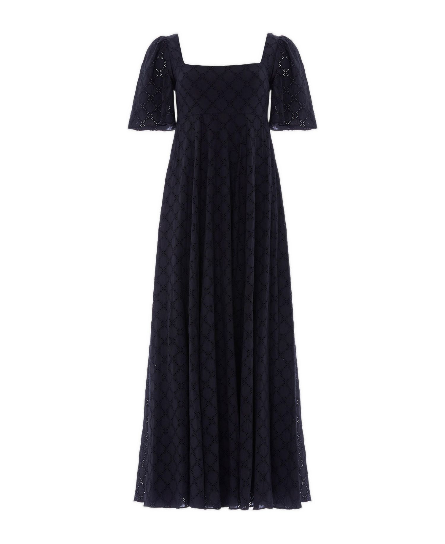 Women's Marisol Square-Neck Short-Sleeve Cotton Broderie Gown