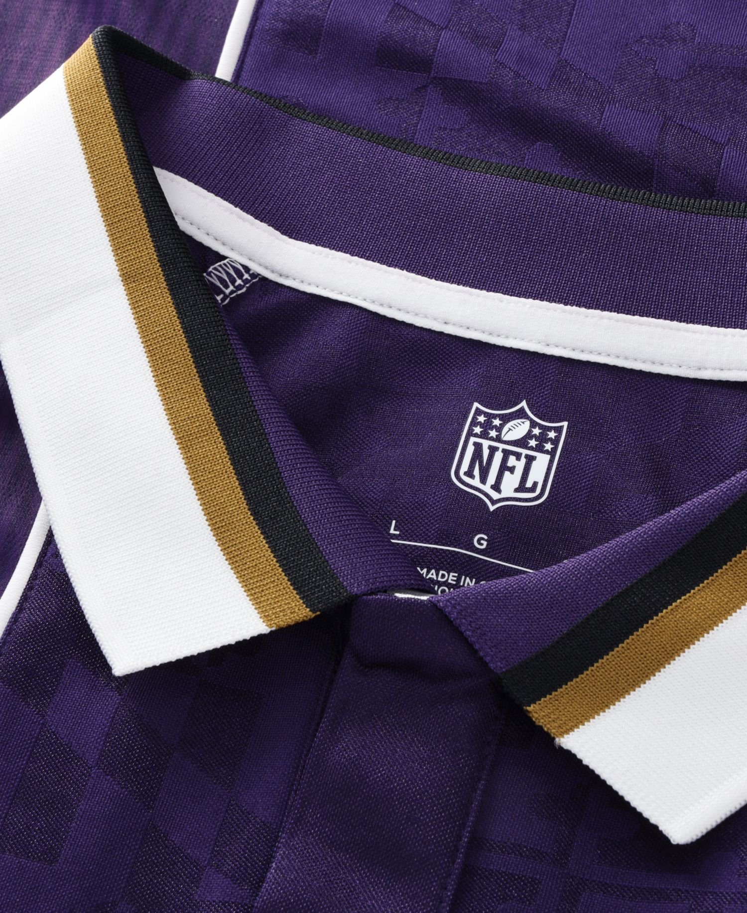Men's Purple Baltimore Ravens Football x Football Collared Fan Jersey