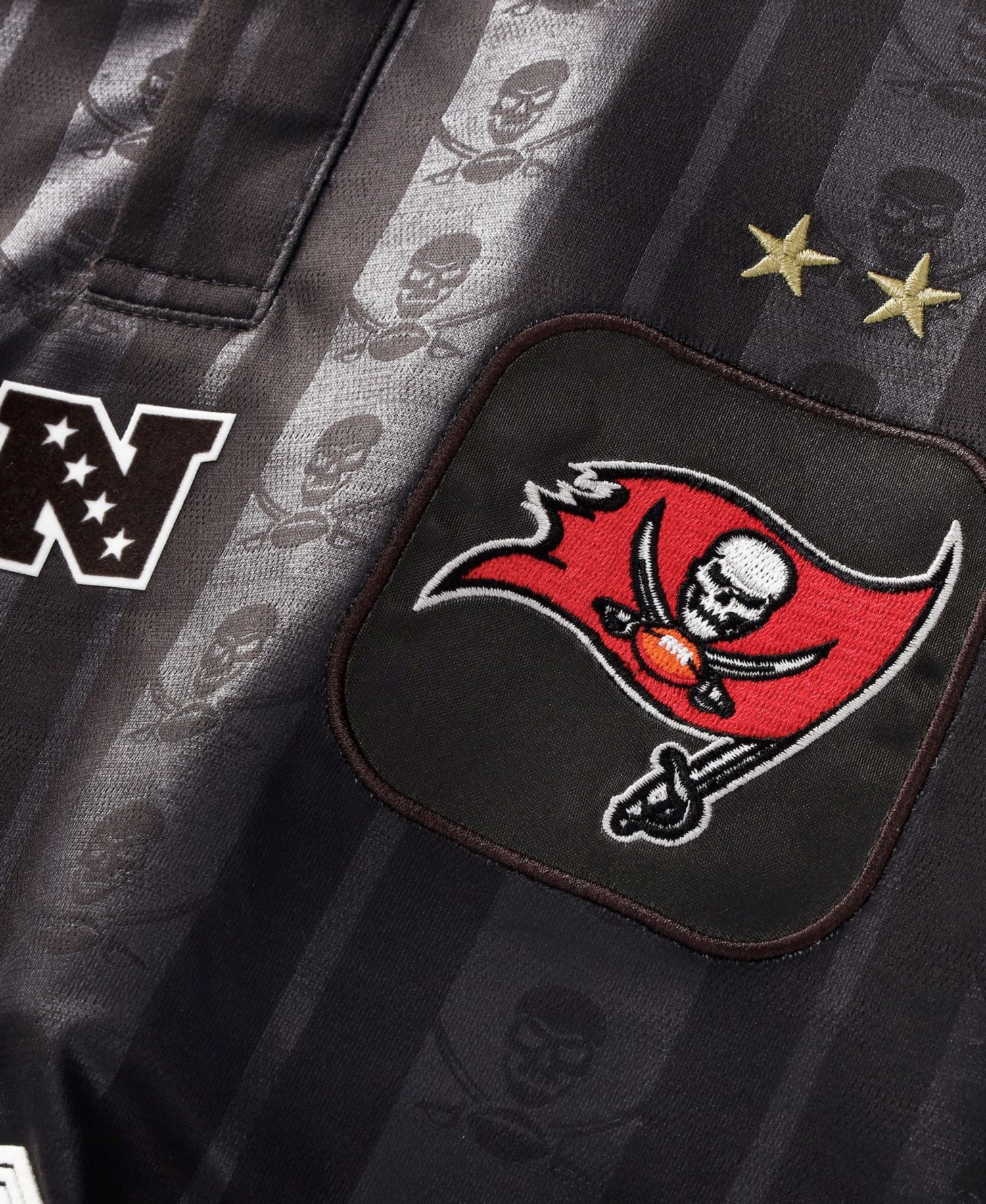 Big Boys and Girls Pewter Tampa Bay Buccaneers Football x Football Collared Fan Jersey