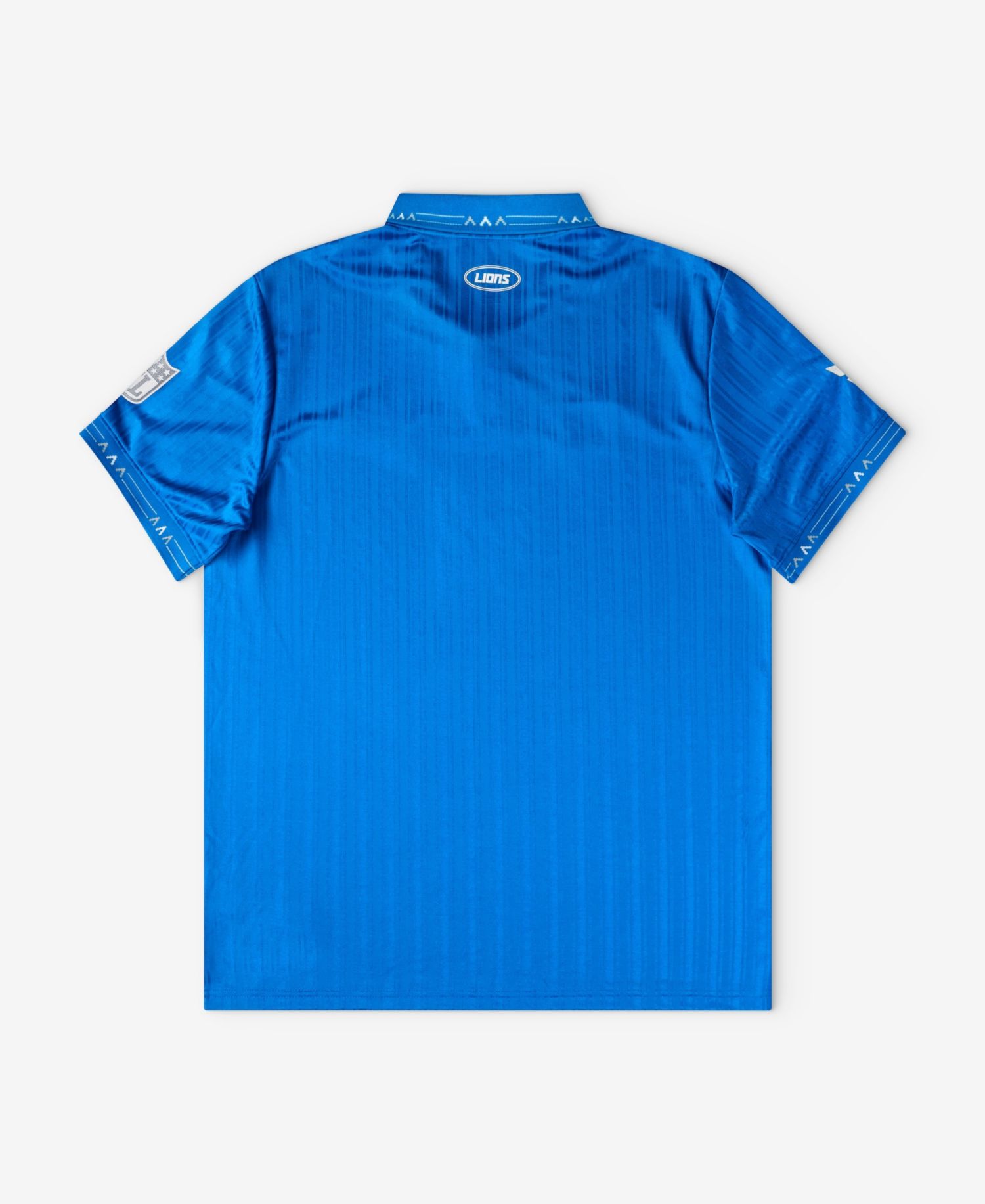 Men's Blue Detroit Lions Football x Football Collared Fan Jersey