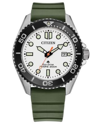 Men's Promaster Sea Dive Green Strap Watch 40.6mm