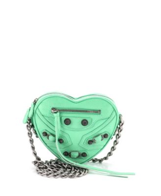 Mini Le Cagole Giant Studs Heart Chain Bag Leather