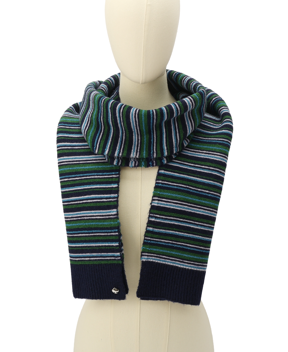 kate spade new york Women's Garter Stitch Stripe Knit Scarf