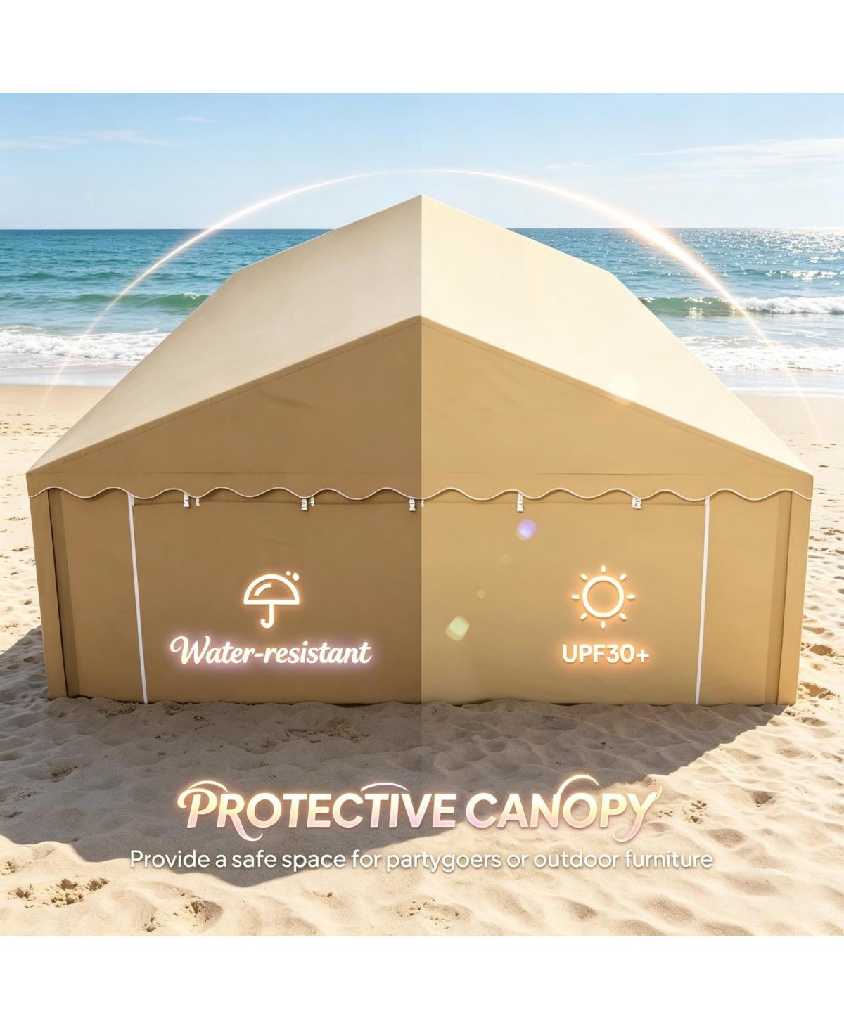 Asagikoiai 19.7 x 39.3 Feet Heavy Duty Party Tent, Large Outdoor Canopy Wedding Marquee with Windows