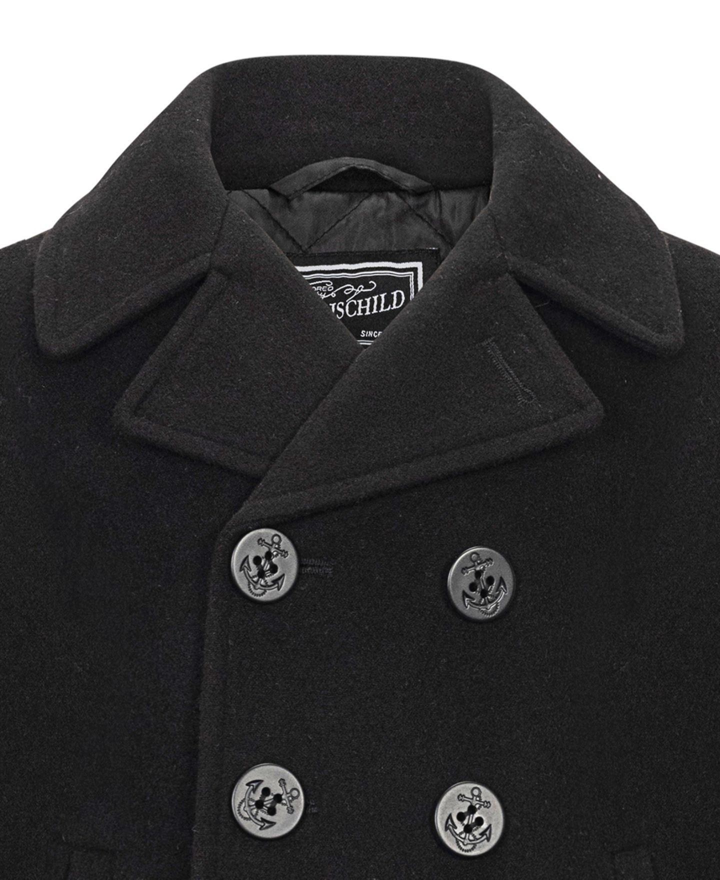Пальто S Rothschild & CO Classic Double Breasted Button Front Coat для мальчиков, цвет: Чёрный — фото 3